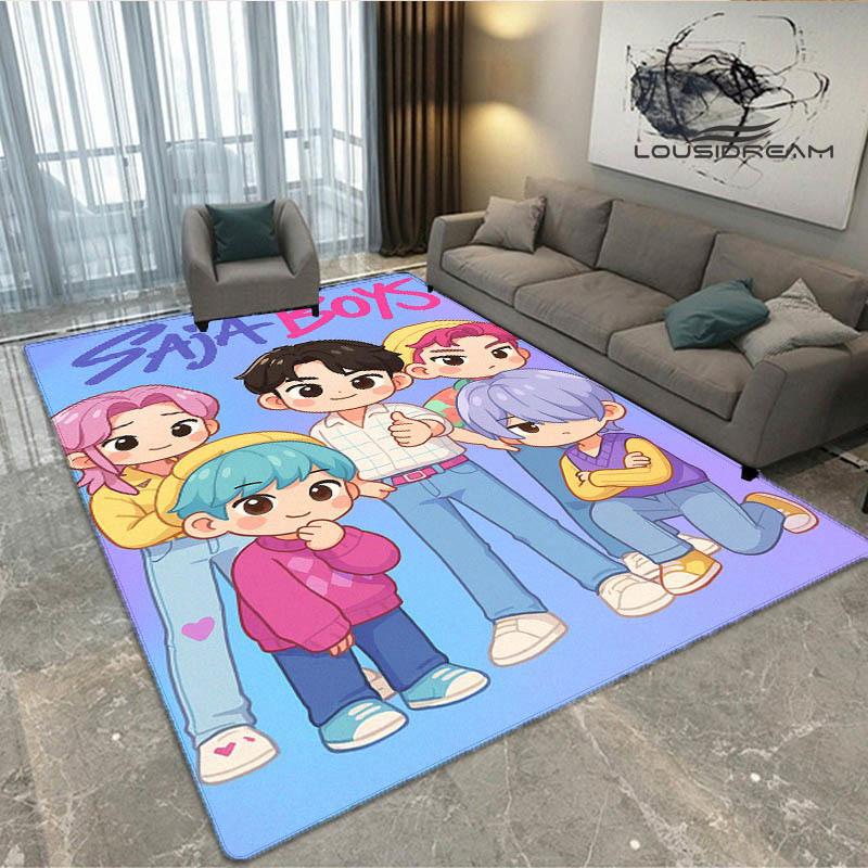 3D KPop Demon Hunters Print Carpet Non-slip Carpet Outdoor Carpets Area Rug Home Bedroom Decor Rug for Bedroom Birthday Gift