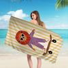 Cute Funny Animal Ins Cartoon Microfiber Printed Beach Towel Mountain Climbing Yoga Beach Swimming Running Absorbent Soft Towel