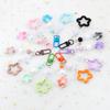 1pc 2pcs Hollow Star Charm Bag Phone Strap Pendant Colorful Acrylic Beads Keychain Accessories Cellphone Lanyard Keyring Jewelry