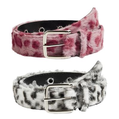 Stretchable Leopard Pattern Belt Adjustable Waistband For Daily Wear Comfortable And Durable Fabric