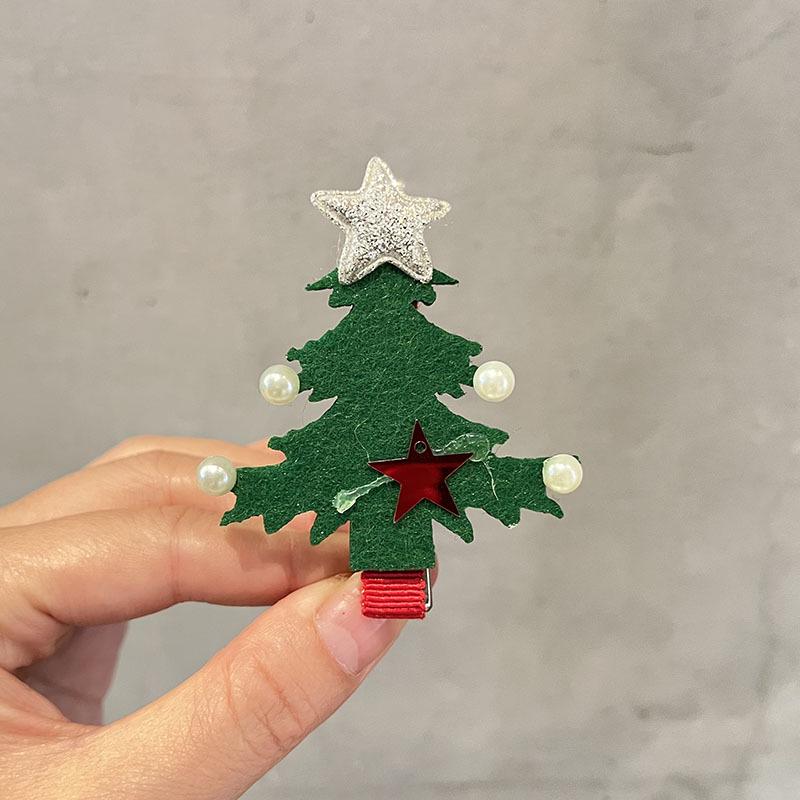 2023 Christmas Tree Hair Clips for Girls - Festive Bangs & Side Hair Accessories for Children