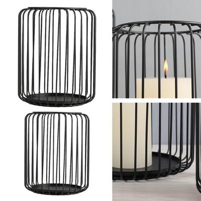 Kerzenhalter Hohe Haltbarkeit Rostfreie, polierte Oberfläche Ausgehöhltes Design Korrosionsbeständig Einfacher Kerzenständer Wohnkultur