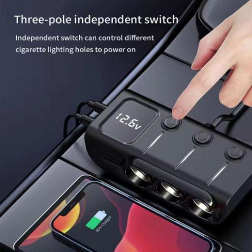 Fast Charger Car Charger Adapter 12V/24V Car Socket Splitter Easy To Use Car Inverter  for Car