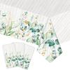 20pcs Minimalist Eucalyptus Leaf Sage Paper Plate Paper Cup Disposable Tablecloth Wedding Party Party Decoration Birthday