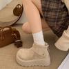 White Retro Small Thick-soled Heightening Martin Boots Women's 2025 New Autumn Thin Versatile Short Boots