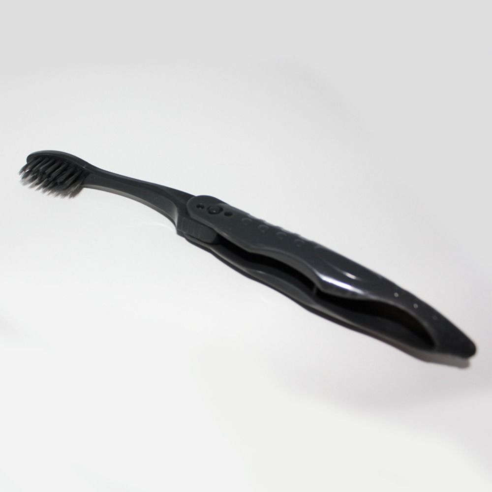 10Pcs Compact Folding Bamboo Charcoal Toothbrush Disposable Portable Toothbrush Hiking