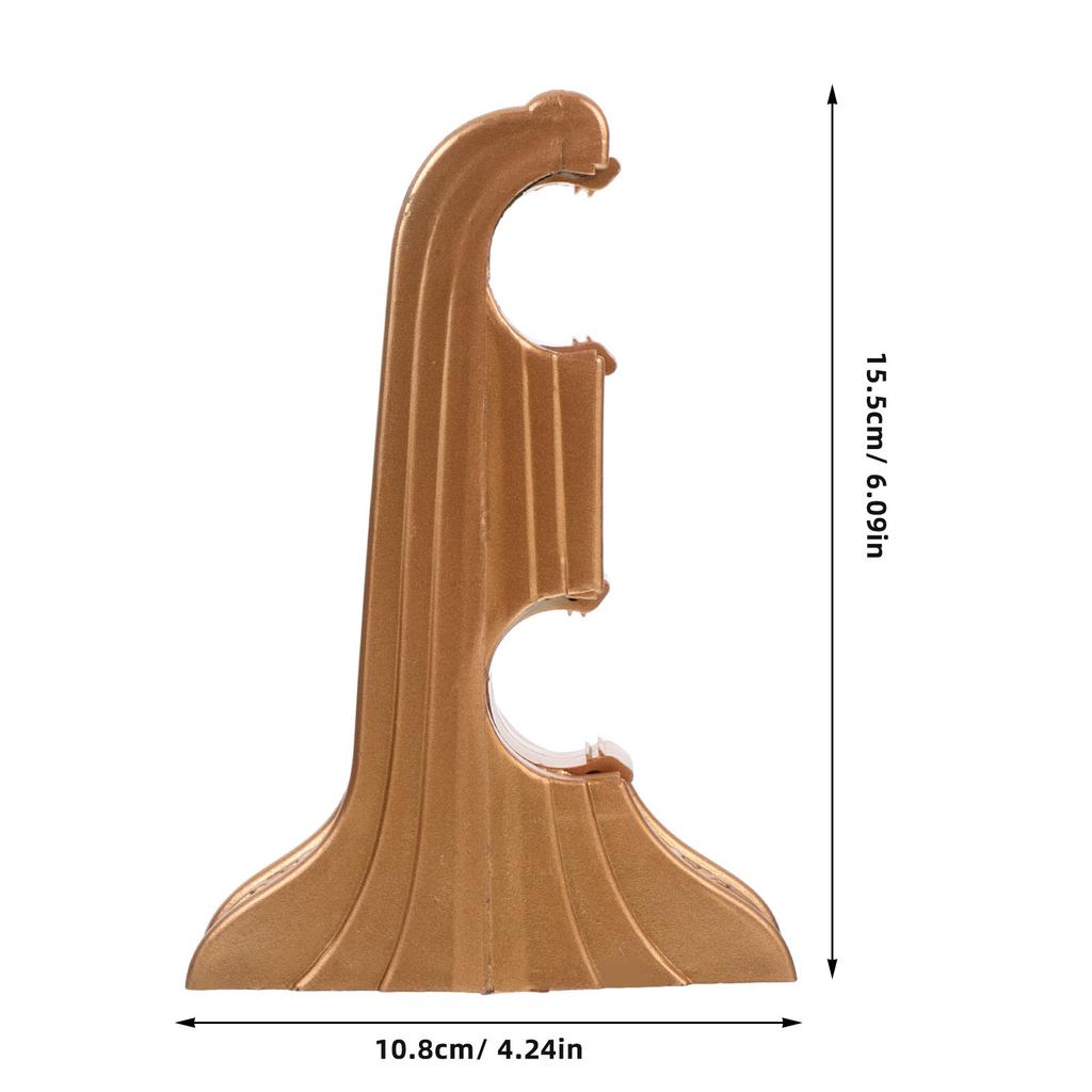 4Pcs Curtain Rod Brackets Double-Slot Classic Style Easy Install Stable Wall Mounted Curtain Support for Rods 26-28Mm Home
