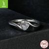 Exquisite Love Moissanite Ring Wedding Ring, Elegant Line Love S925 Sterling Silver Ring