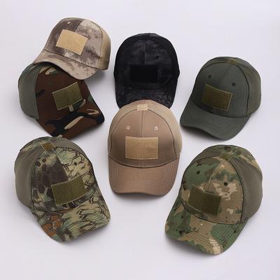 High Quality Military Fan Outdoor Net Cap Python Pattern Velcro Baseball Cap Men'S Tactical Camouflage Hat Mesh Cap