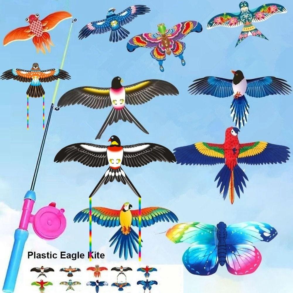 DIY Toy Plastic Eagle Kite Cartoon Flying Bird Kites New Large Eagle Kites Garden Outdoor Sports