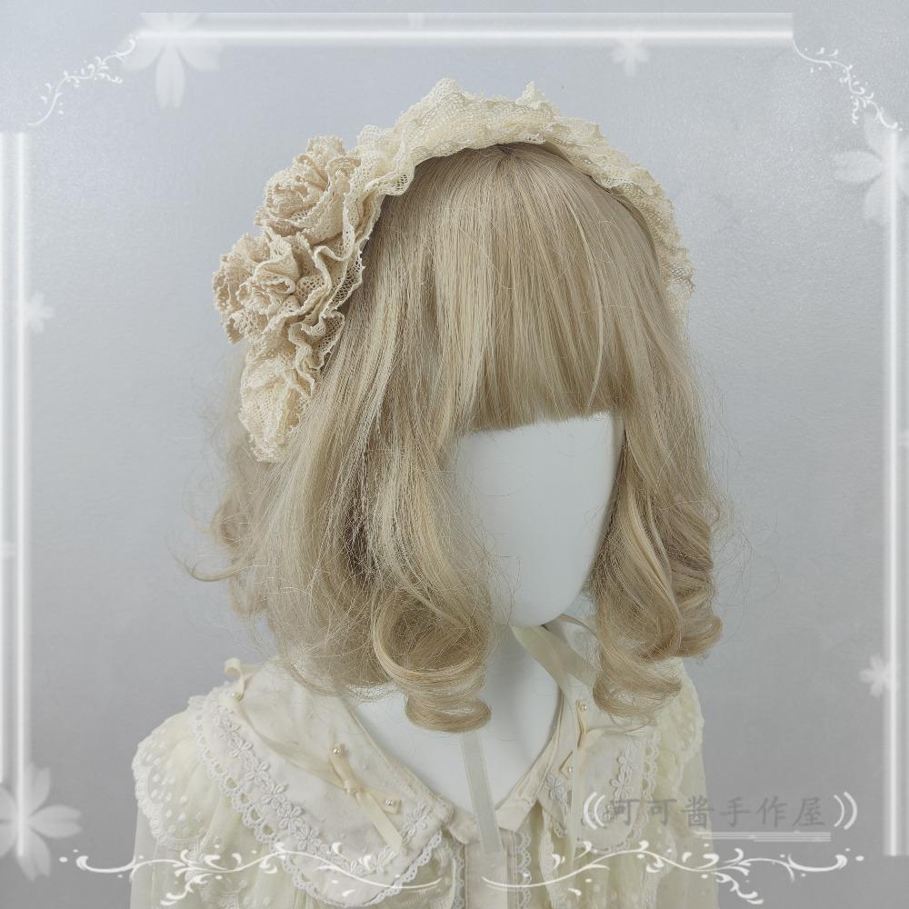 Handmade Lace Headband Kc High Cranial Top Lolita Hair Accessories Headgear French Retro Headdressr Women Accessories