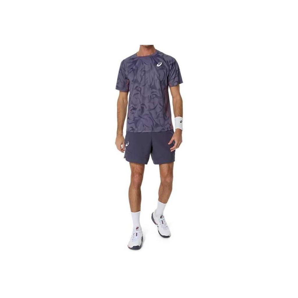 Asics Actimotion™ Casual Fashion Comfortable Breathable Short Sleeve T-Shirt Men Tops Gray Purple 2041A323-500