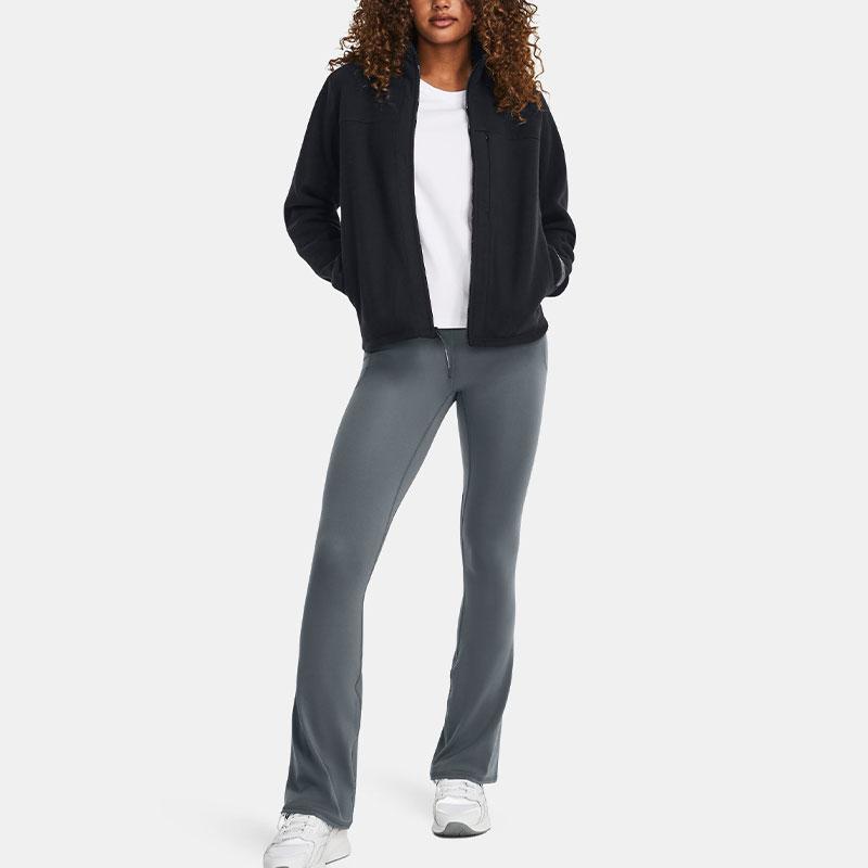 Under Armour Microfleece Maxx Solid Color Full Zip Fleece Jacket Women Jacket Black 1379919-001