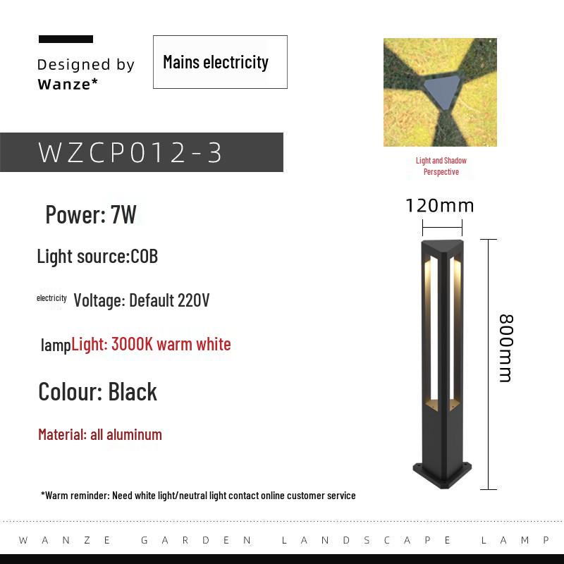Modern Minimalist Outdoor LED Garden Lamp - Waterproof Landscape Light for Streets, Villas, and Public Areas