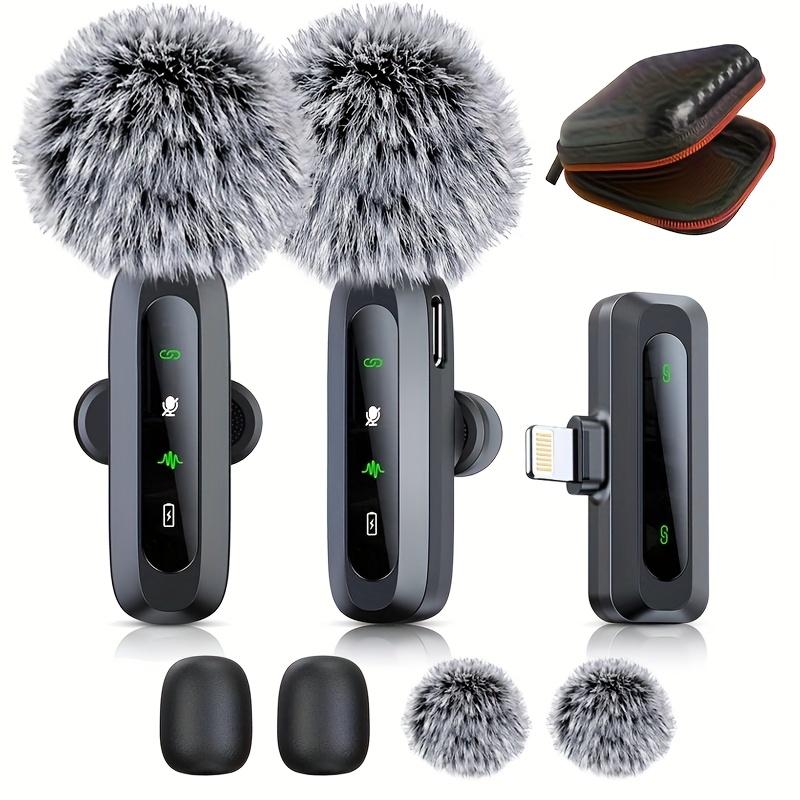 

high quality8pcs Wireless Lavalier Microphone Suitable for iPhone 7 8 9 10 11 12 13 14 15 16 Pro Max Suitable for iOS and Android Mini Microphone 2 mics and 2 balls For iO