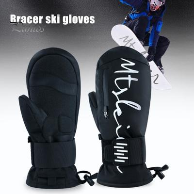 Ski Gloves with Built-in Wrist Guards EVA Shock Absorber Winter Gloves Waterproof Warm Snowboard Gloves for Skiing Cycling