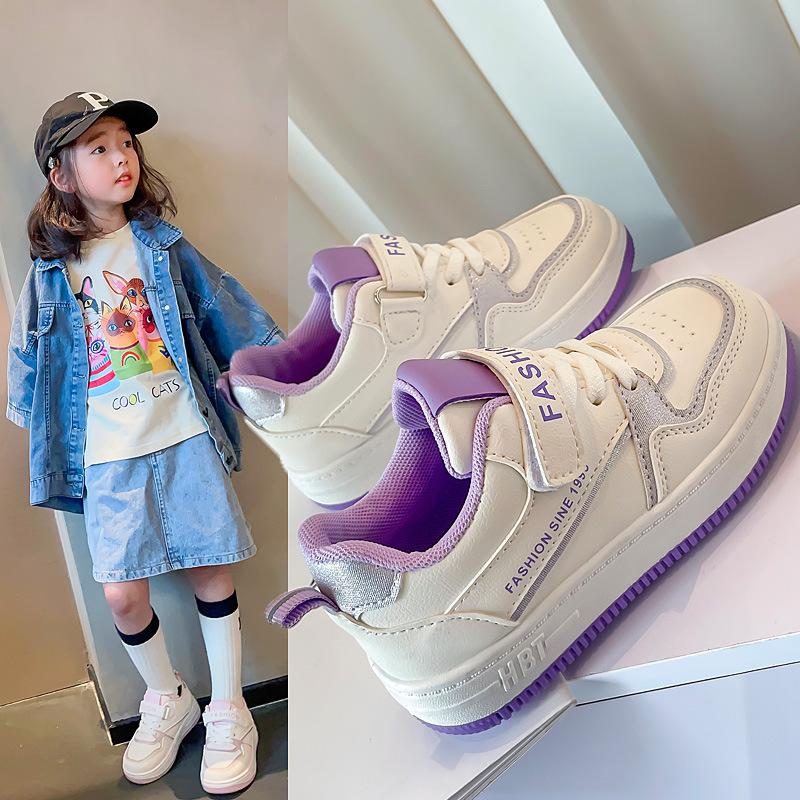 Girls shoes sports shoes 2025 autumn new children's casual board shoes low-top Internet celebrity baby girl breathable white shoes