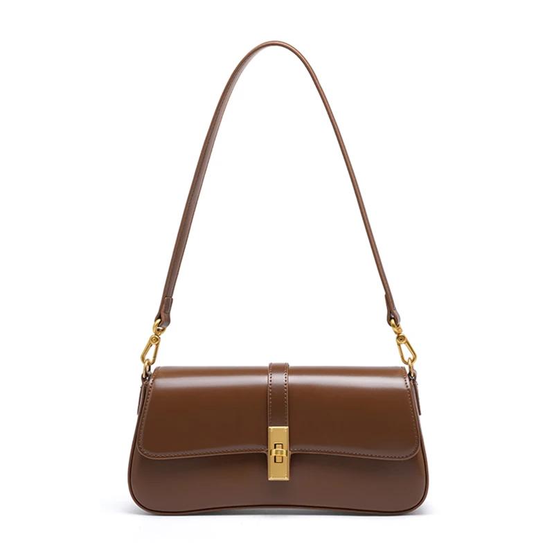 

Сумки через плечо из натуральной кожи для женщин, модные дизайнерские маленькие сумки через плечо с клапаном