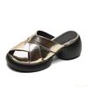 2025 Women Hollow Out Soft-soled Summer New Simple Comfortable Sandals  Fashion Versatile Thick Soled Wearing Outside Slippers