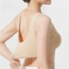 Antibacterial Women's Bra for Middle-aged and Elderly Women Open-front Wire-free Padded Vest Style Plus Size Seamless Underwear