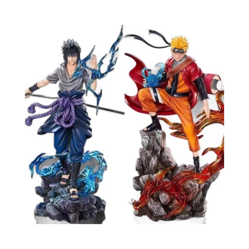 Naruto vs Sasuke GK Statue Model - High Edition Anime Figure Ornament Tide Play Collectible