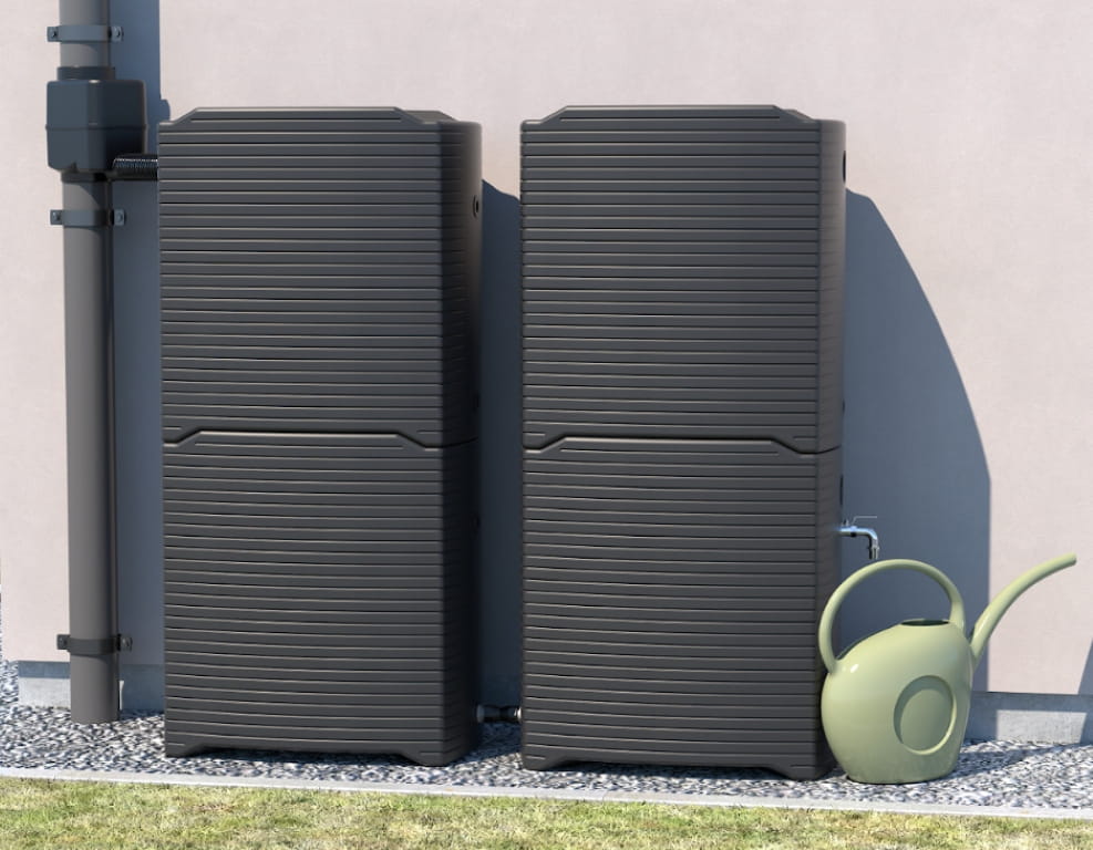 Modular Anthracite Rainwater Tank 125L