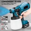 21V Wireless Electric Paint Sprayer Adjustable Nozzle Cordless Spray For Home Renovation Furniture Car Painting Task