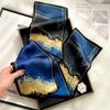 Womens Pink Silk Scarf Long Satin Shirt Horse Print Hair Band