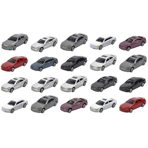 

20-Car 1/150 Scale Miniature Car Models, Diorama Models for Architecture, Cities, and Railways, Painted Cars, Scenery Collection, Realistic, Fun Gift,