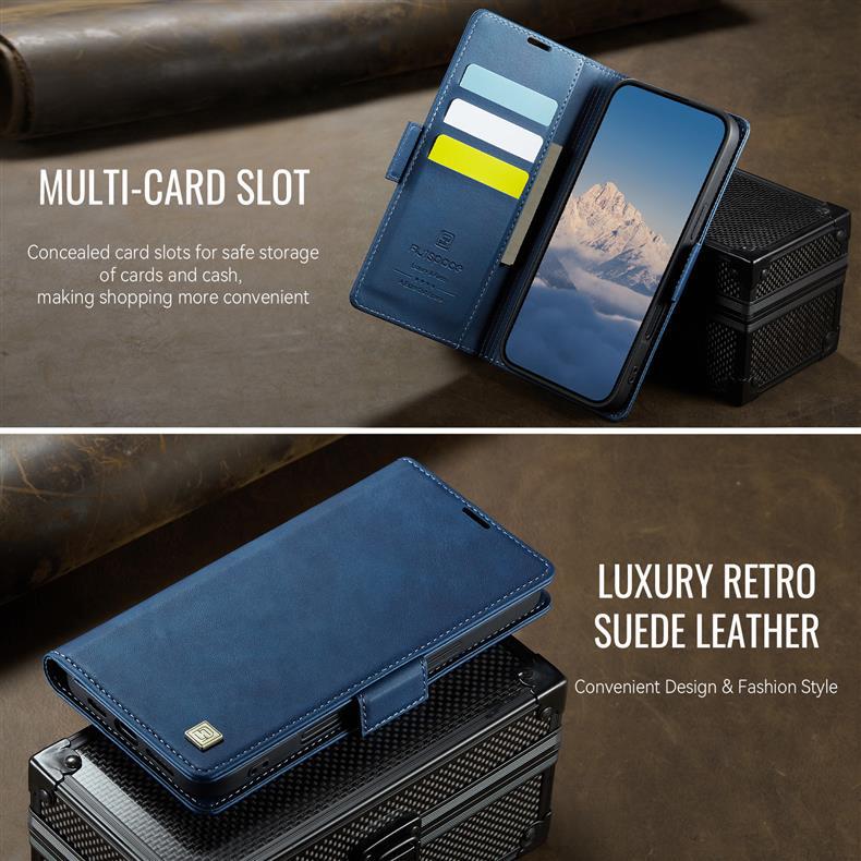 Applicable iPhone17Phone Case Samsung S25FE Anti-spoofing protective cover A56Flip cover card slot leather case