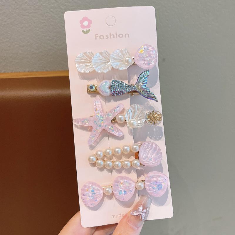 Mermaid Shell Side Clip for Girls - Non-Damaging Hairpin for Fine Hair, 2026 Style