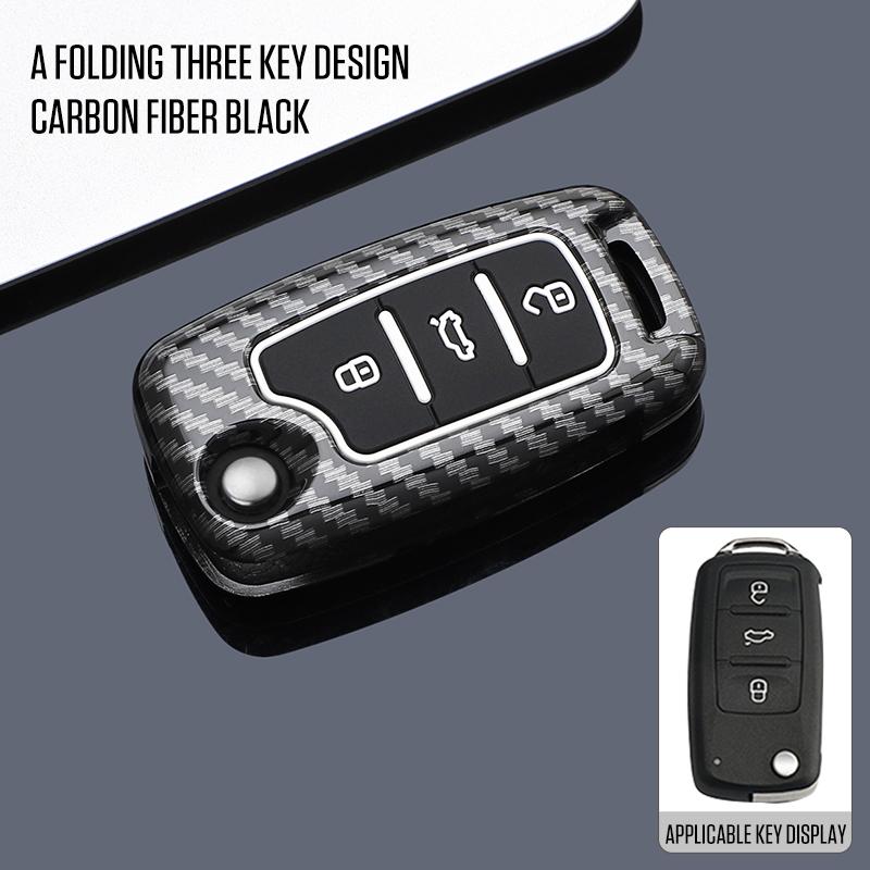 Interior Mouldings Key Case Bag Car KeyChain Metal Key Shell For Volkswagen VW Polo Tiguan Golf 4 5 Jetta Beetle Scirocco Passat