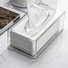 Akrylový průhledný kryt krabičky na ubrousky Obdélníkový zásobník na ubrousky Držák na kancelářský papír
