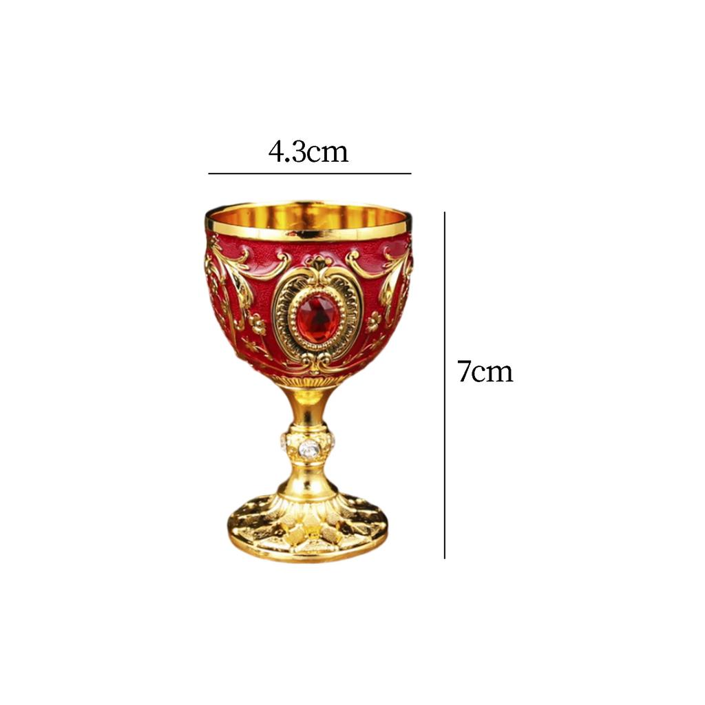 Metal Wine Cup Goblet 30ml Decorative Mutipurpose Sturdy Party Supplies for Collection, Decor European Style Travel Goblet