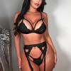 Ladies Erotic Lingerie Sexy Lace Strap Garter Belt Fashion Lingerie Set