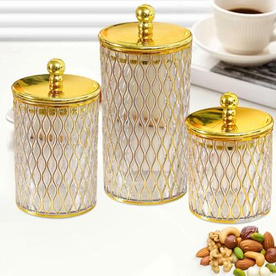 3 Stück Vorratsglas mit Deckel Gewürz Transparent Müsli Lebensmittelbehälter für Snacks Nüsse