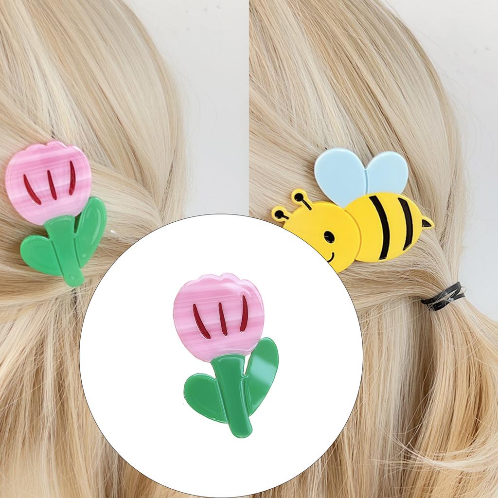 Cartoon Theme Hair Clip Acrylic Side Barrette Hair Styling Accessories For Women Girl Party and Everyday Wear