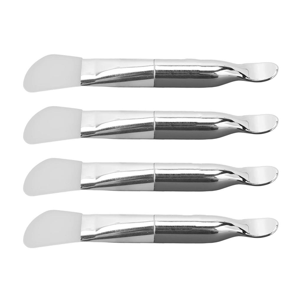 4pcs Face Mask Brushes Set Double Ended Silicone Aluminum Handle Cosmetic Beauty Tool