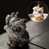 Lion Tea Pet Color-Changing Ornament for Tea Table Decoration Traditional Auspicious Lion Design National Trend Culture Tea Accessory