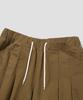 AGOD Double-Pleated Elastic String Bermuda Shorts [Brown]