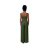 Ladies' Summer Loose Comfortable Casual Fashionable And Elegant Suspender Wide Leg Pants Two-piece Set