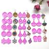 1PC Heart Star Flower Shape Resin Craft Silicone Mold Pendant Mould Earrings Moulds for Unique Necklace and Earring