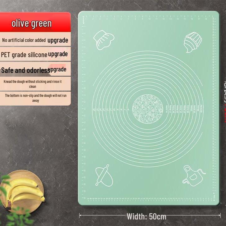 Thick Silicone Non-Slip Kneading & Rolling Mat for Baking