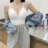 Ice Silk Camisole with Built-in Padded Cups and Elegant Back Design