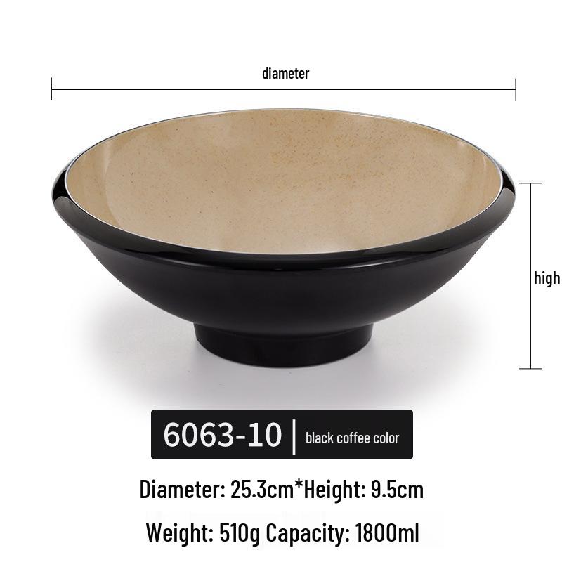 Melamine Noodle Bowl for Noodle Restaurants: Ideal for Luosifen, Malatang, Rice Noodles, and Chongqing Xiaomian