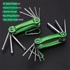 Metric Allen Key Folding Tool Collapsible Design Portable Tool Multifunctional Tool  E-Scooter