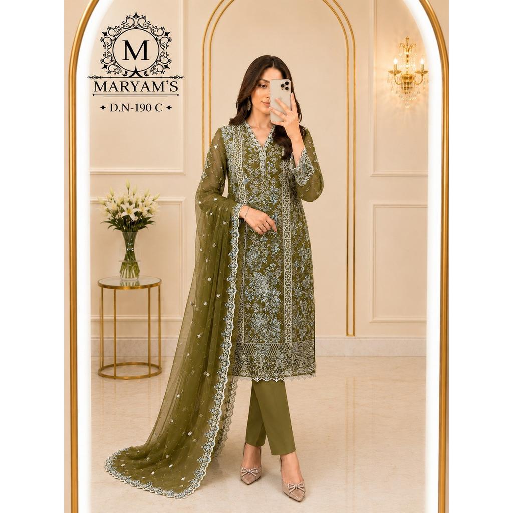Heavy Organza Silk Pakisatni Salwar Kameez Indian Bollywood Party Wear Suit