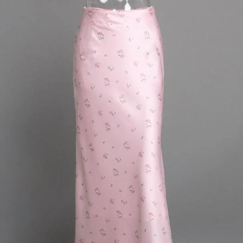 Tossy Summer Printed Fashion Long Skirt For Women High Waist Contrast Patchwork Slim Elegant Party Looks Ladies Y2k Maxi Skirt