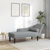 VidaXL Chaise Longue with Light Grey Fabric Cushions, Upholstered Sofa, Sofa for Bedroom, 2-seater Sofa, 4007596