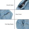 Damenmode Jean Denim Umhängetaschen Geldbörse Lässige Schulter Tragetasche